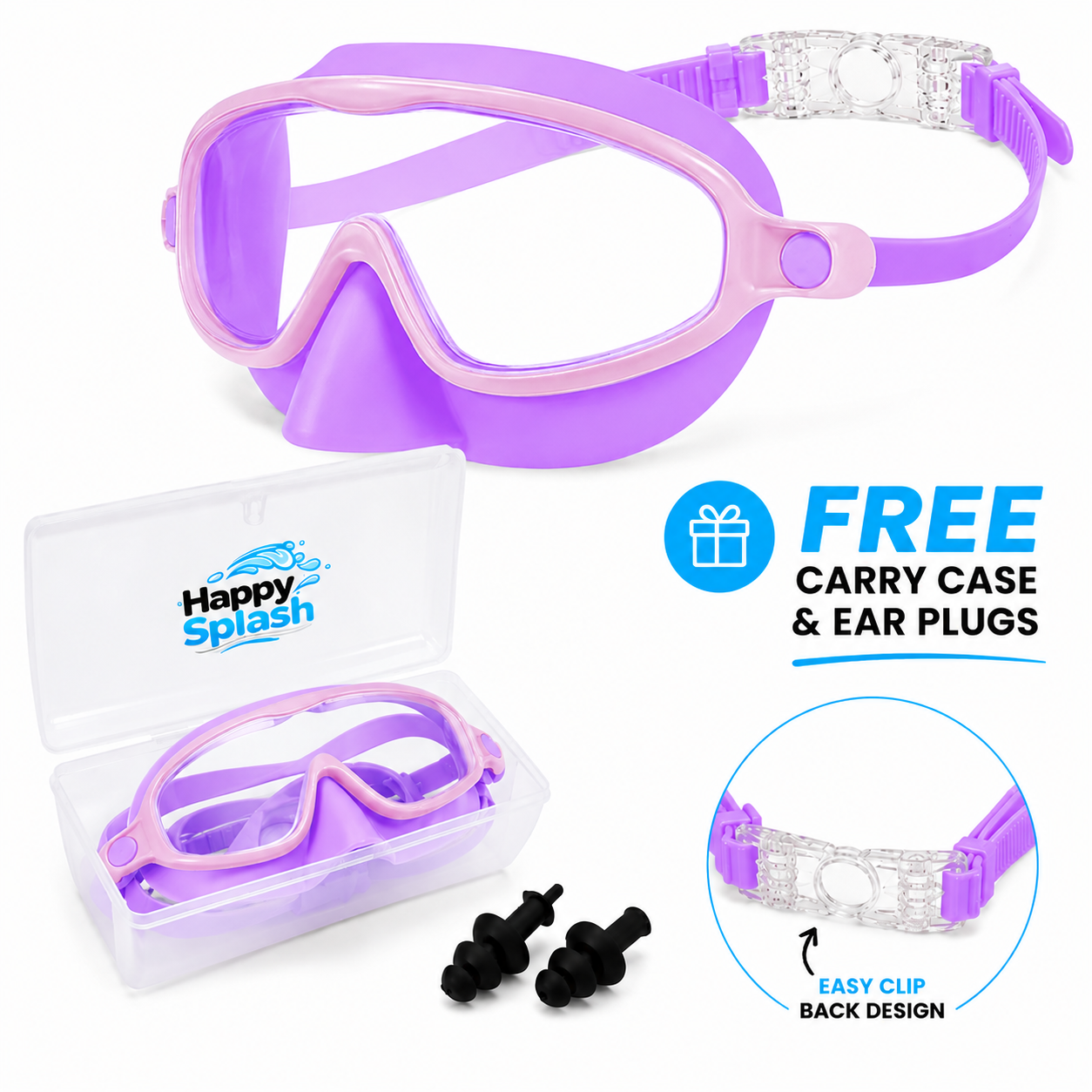 HappySplash™ - Tangle-Free Swim Goggles