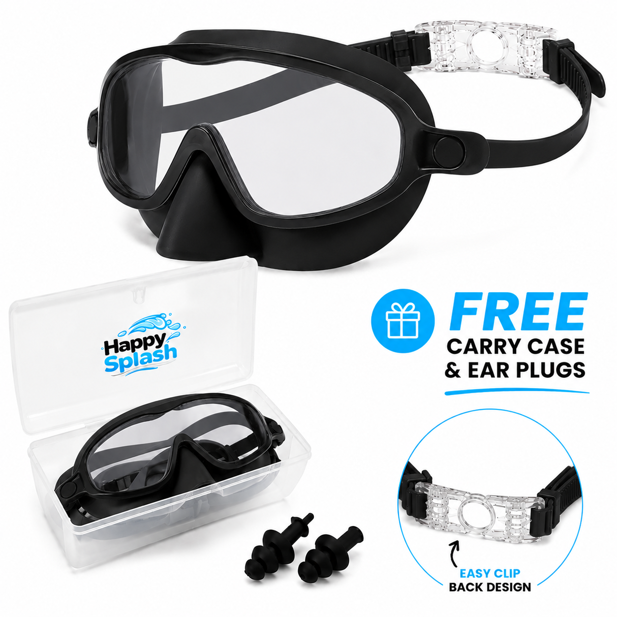 HappySplash™ - Tangle-Free Swim Goggles