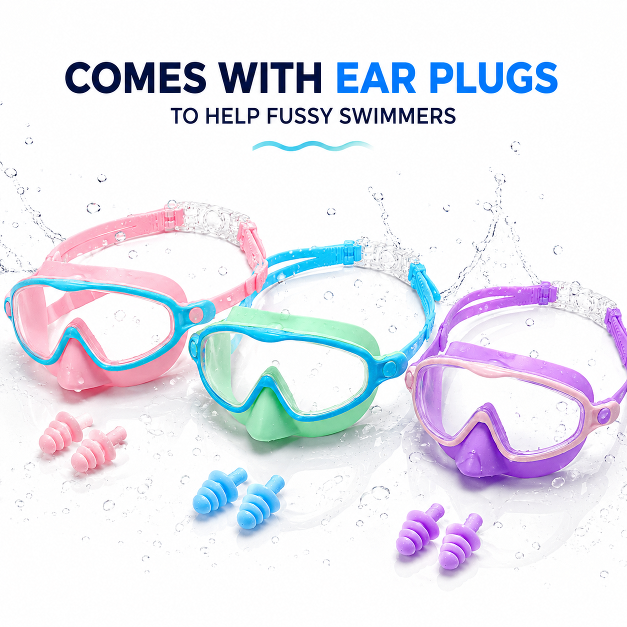 HappySplash™ - Tangle-Free Swim Goggles
